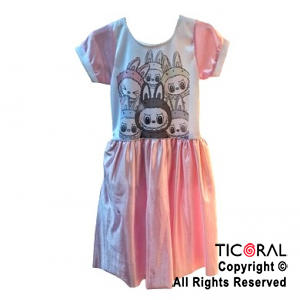 DISFRAZ DIVERSION VESTIDO LABUBU NIA TALLE 2 x 1
